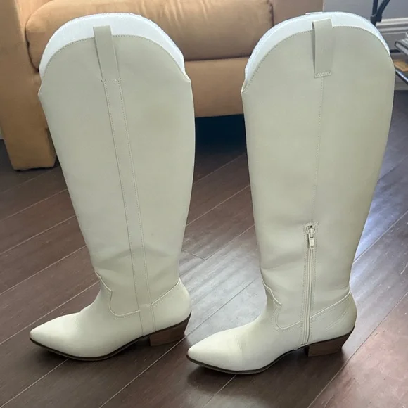 Target Cream Over the Knee Boots - Picture 4 of 5